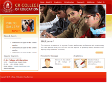 Tablet Screenshot of crcollegeofeducation.com